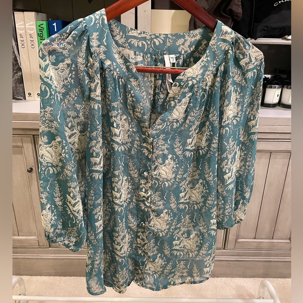 Nordstrom Bellatrix Green Blouse